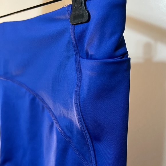 High-Waisted UltraCool Spin Pant 1X Tall / Lapis Shine - Picture 6 of 7